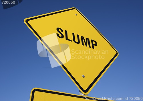 Image of Slump Yellow Road Sign