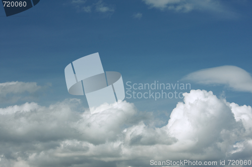 Image of Bautiful Wispy Clouds Background
