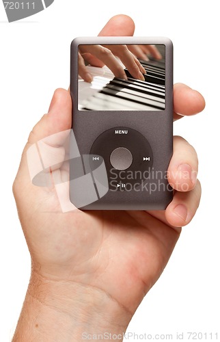 Image of Man's Hand Holding Electronic Gadget