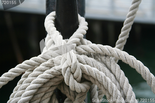 Image of Abstract Boat Rope Detail