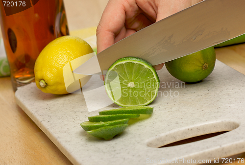 Image of Slicing a Lime