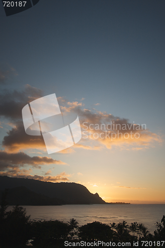 Image of Sunset Over Hanalei Bay, Kauai