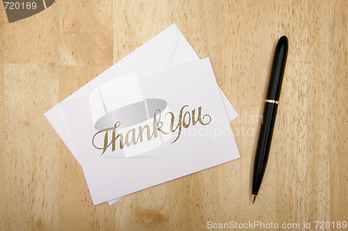 Image of Thank You Note Card and Pen