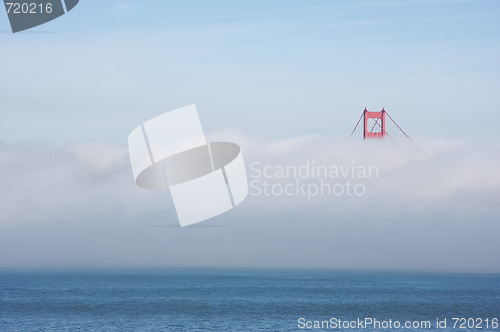 Image of The Golden Gate Bridge in the Morning Fog