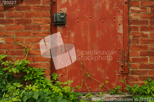 Image of Abstract Vintage Red Door