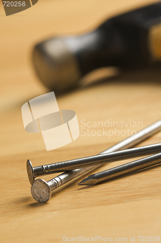 Image of Hammer and Nails Abstract