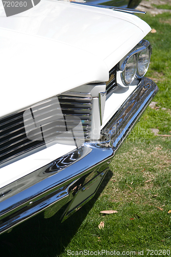 Image of White Vintage Car