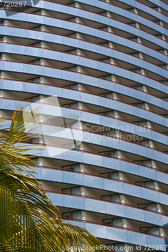 Image of Abstract of reflective high-rise building.