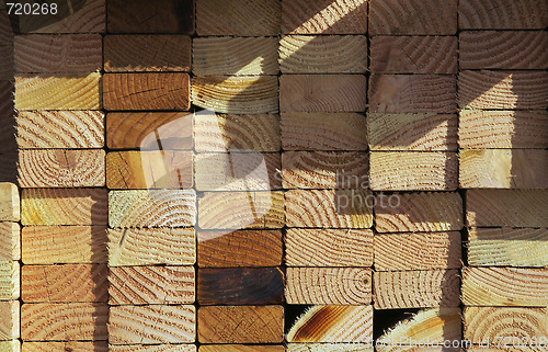 Image of Stack of Construction Wood