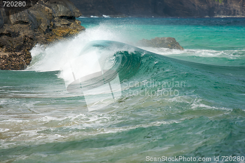 Image of Crashing Wave on the Na Pali Coast