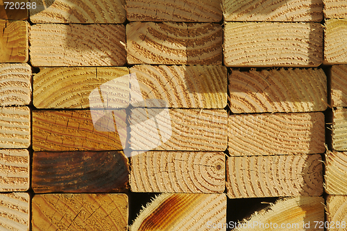 Image of Stack of Construction Wood