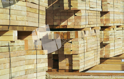 Image of Stack of Construction Wood