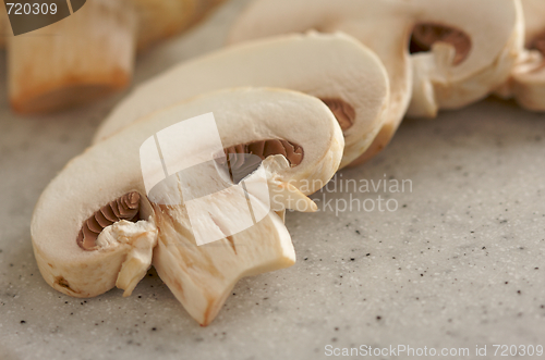 Image of Mushrooms on a Cutting Board