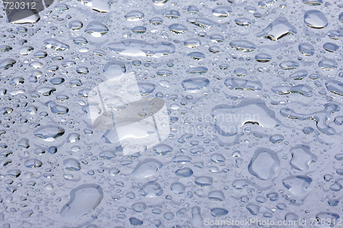 Image of Water Drops on Glass