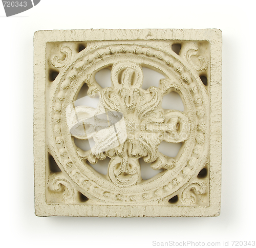 Image of Ornate Wood Carving Ornament 