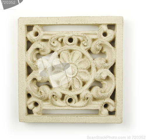 Image of Ornate Wood Carving Ornament 