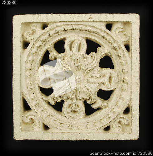 Image of Ornate Wood Carving Ornament 