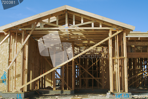 Image of Construction Home Framing Abstract