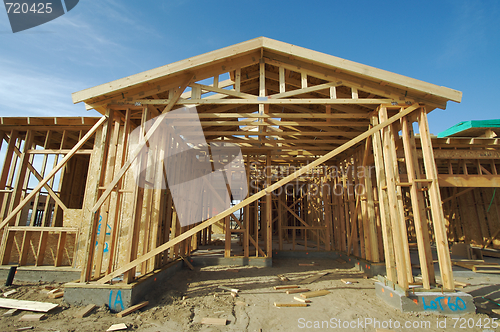 Image of Construction Home Framing Abstract