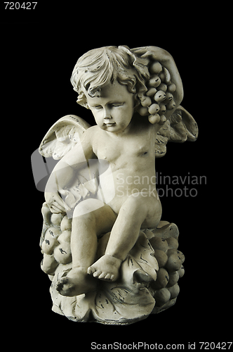 Image of Cherub on Black Background