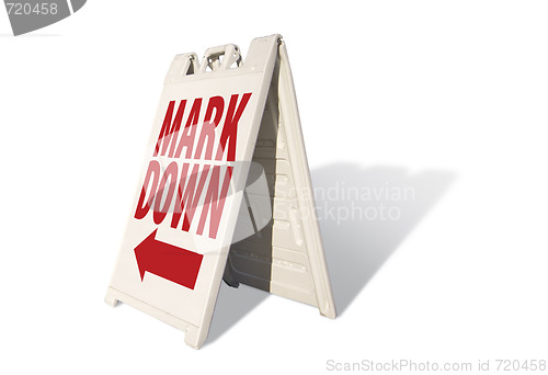 Image of Mark Down Tent Sign