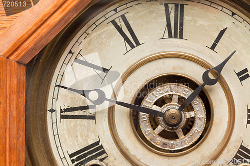 Image of Worn Vintage Antique Clock Face