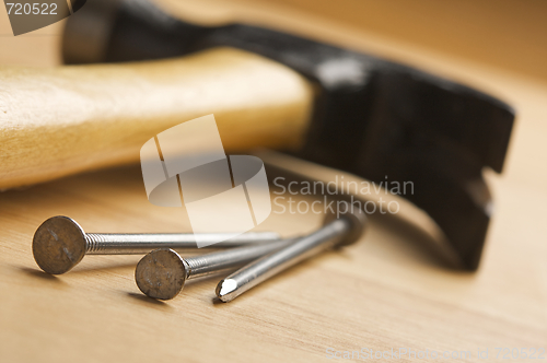 Image of Hammer and Nails Abstract