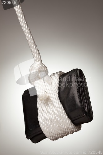 Image of Tied Up and Hanging Wallet