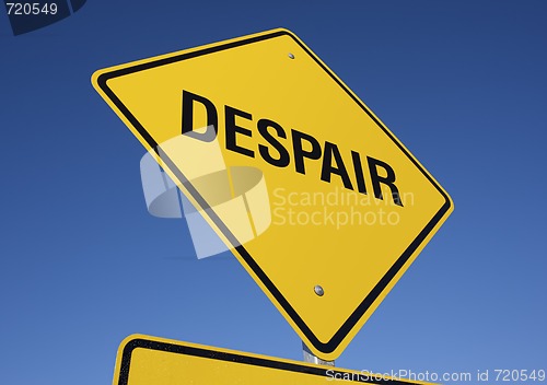 Image of Despair Yellow Road Sign