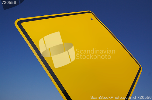 Image of Blank Yellow Road Sign