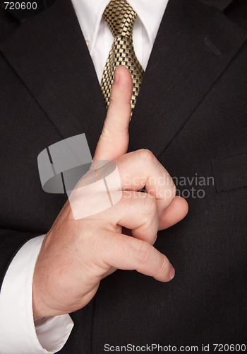 Image of Businessman Gesturing with Hand