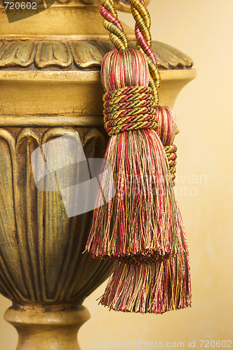 Image of Lamp on Table with Tassel