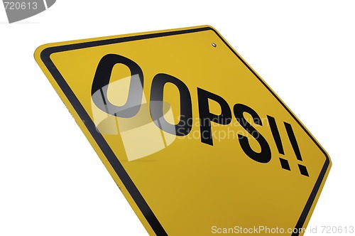 Image of Oops! Road Sign Isolated