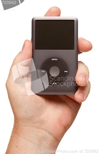 Image of Man's Hand Holding Electronic Gadget