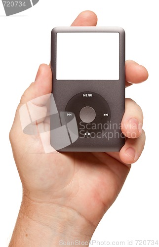 Image of Man's Hand Holding Electronic Gadget