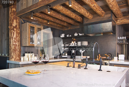 Image of Rustic Cabin Kitchen