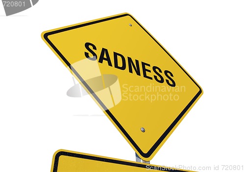 Image of Sadness Yellow Road Sign