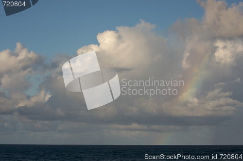 Image of Dramatic Clouds over Tropical Shoreline