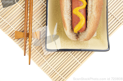 Image of Hot Dog and Chopsticks