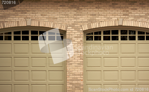 Image of Abstract of Modern Home Garage Doors