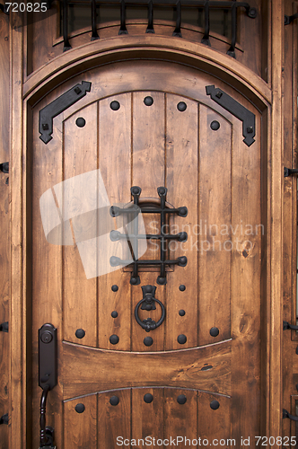 Image of Intricate Wooden Doorway.