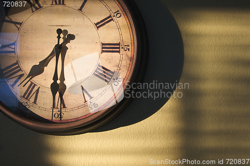 Image of Antique Clock On Wall
