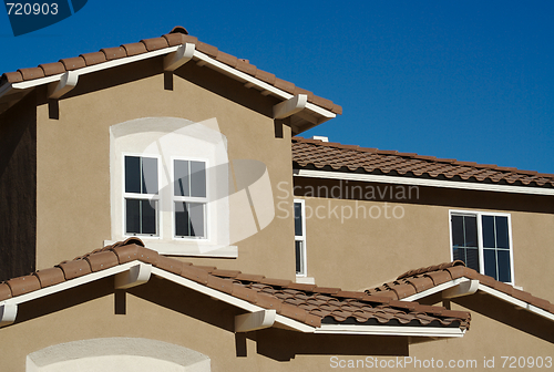 Image of Abstract of New Home Construction Facade