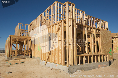 Image of Construction Home Framing Abstract