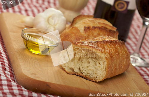 Image of Sourdough Bread on Cutting Board
