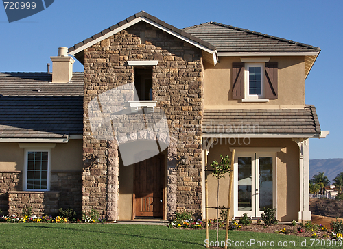 Image of Modern Home in Rural Setting.