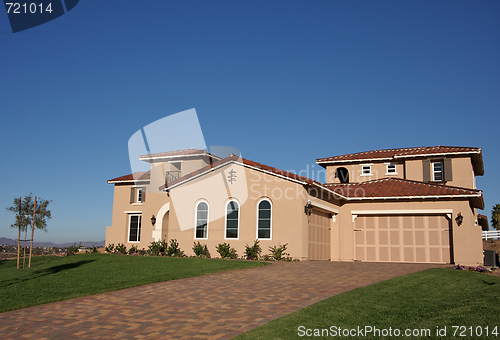 Image of Modern Home in Rural Setting.