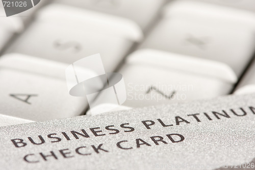Image of Business Credit Card On Laptop