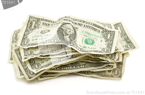 Image of Pile of Crumpled Dollar Bills