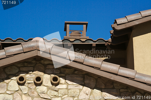 Image of Abstract of New Home Construction Facade